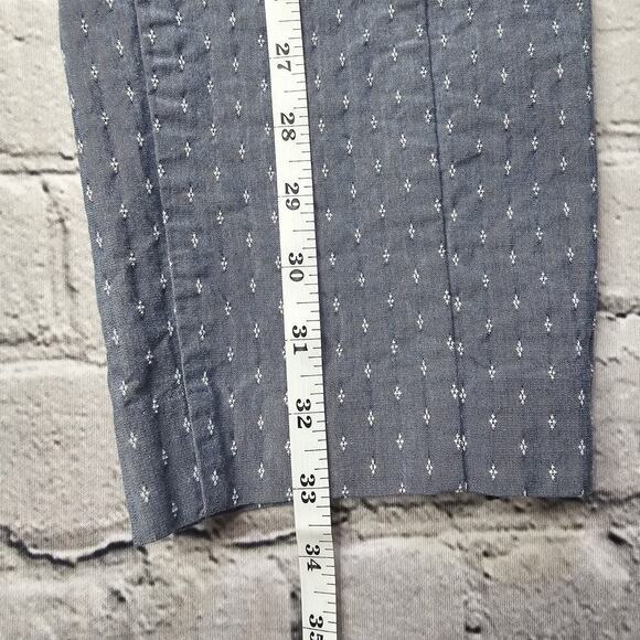 Ann Taylor Curvy Cotton Blend Small Diamond Print Cropped Pants Size 6 - Picture 10 of 11